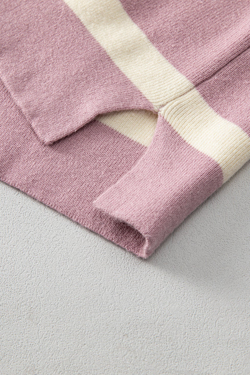 Stripe Colorblock Oversized Sweater